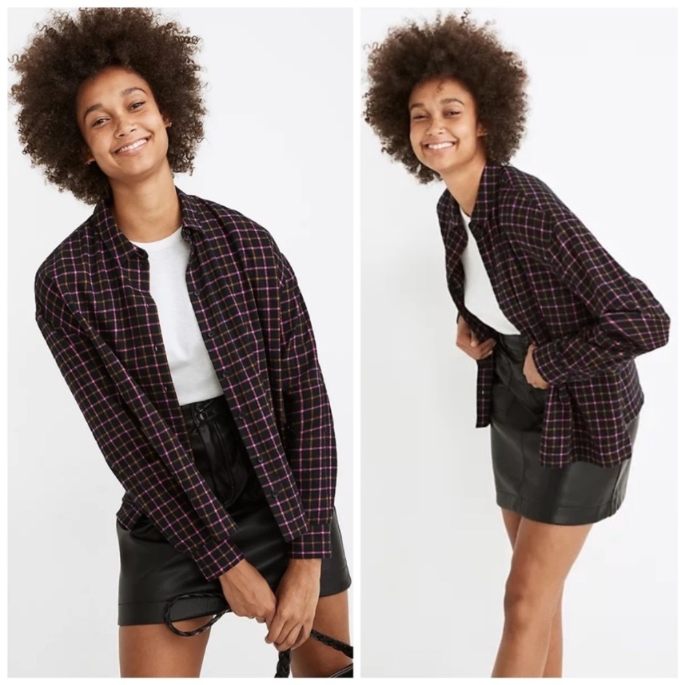 Madewell Flannel Westlake button down plaid shirt
